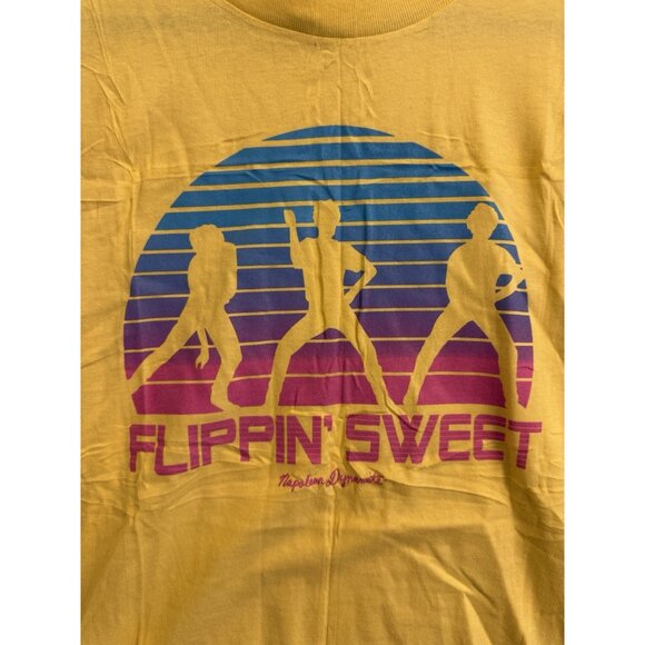 2000s Y2K Vintage Napoleon Dynamite T-shirt Flippin' Sweet Dance Graphic Movie L - Picture 2 of 7